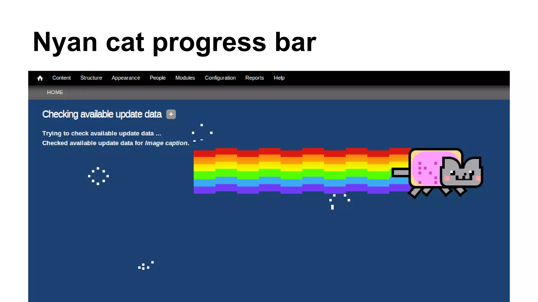 Nyan cat progress bar
 
