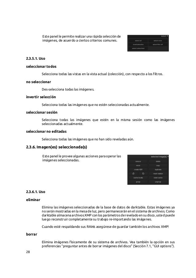 Manual de Usuarios darktable Capitulo 1 y 2