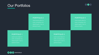 GRAPHICBULB
5
Our Portfolios
Lorem ipsum dolor sit
amet, consectetur est
adipiscing elit. Cras riu
placerat mauris.
PORTFOLIO 1
Lorem ipsum dolor sit
amet, consectetur est
adipiscing elit. Cras riu
placerat mauris.
PORTFOLIO 2
Lorem ipsum dolor sit
amet, consectetur est
adipiscing elit. Cras riu
placerat mauris.
PORTFOLIO 4
Lorem ipsum dolor sit
amet, consectetur est
adipiscing elit. Cras riu
placerat mauris.
PORTFOLIO 3
 