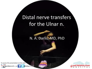 Distal nerve transfersDistal nerve transfers
for the Ulnar n.for the Ulnar n.
N. A. Darlis, MD, PhDN. A. Darlis, MD, PhD
To access this presentation on the web:
 