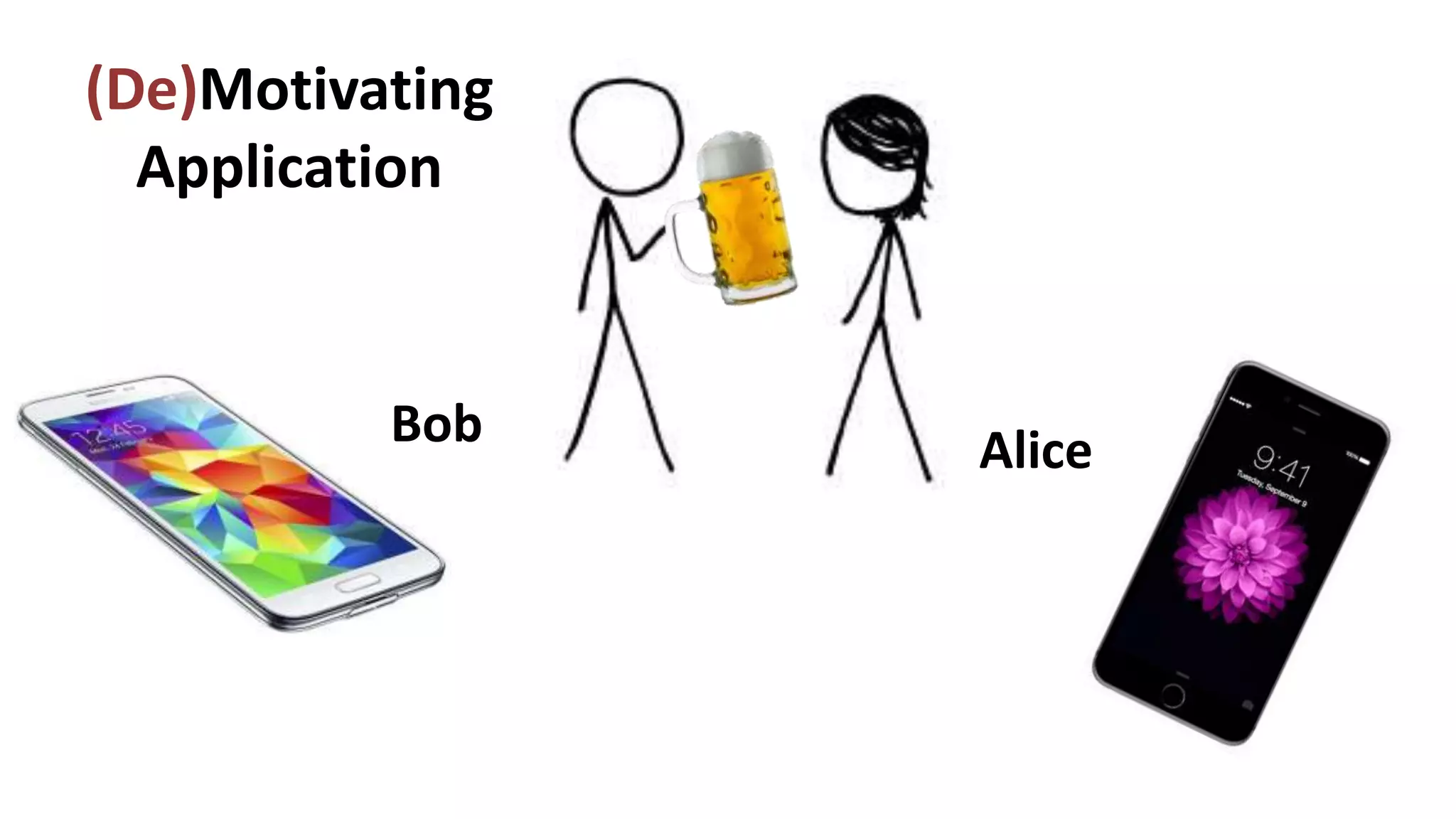 (De)Motivating
Application
AliceBob
 