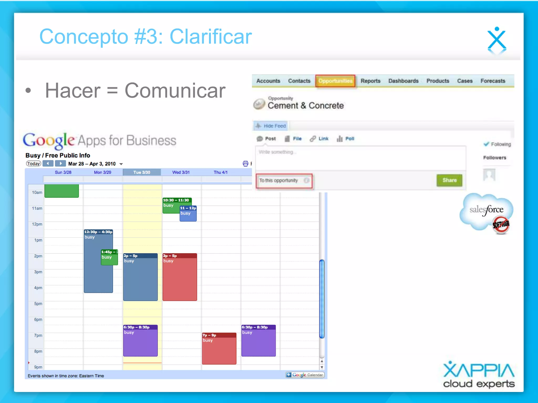 Concepto #3: Clarificar

• Hacer = Comunicar

 