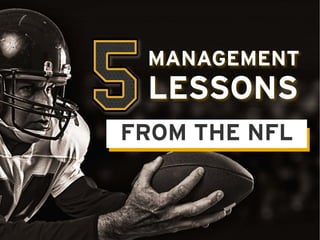MANAGEMENT
LESSONS
FROM THE NFL
 