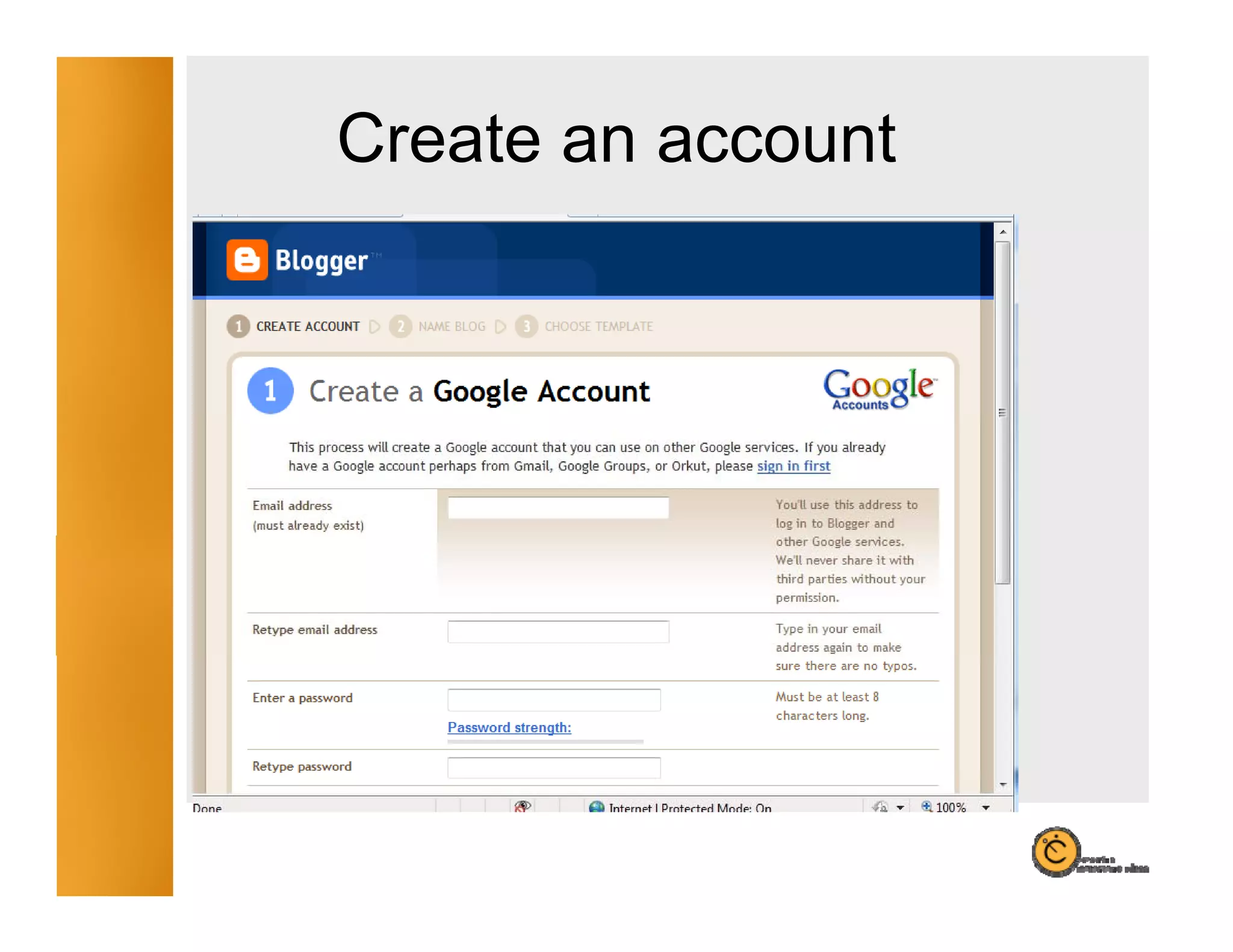 Create an account
 