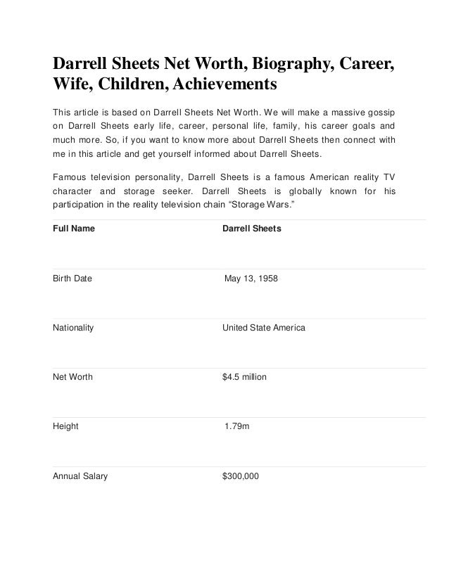 net worth sheet