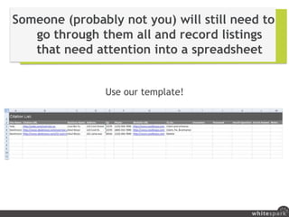If they have no claim/edit/update
functionality, contact them
Great outreach template here:
http://www.leanmarketing.ca/th...