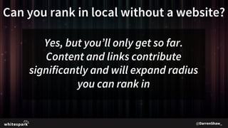 Darren Shaw - BrightonSEO 2019 - Can You Rank in Local Without a Website?