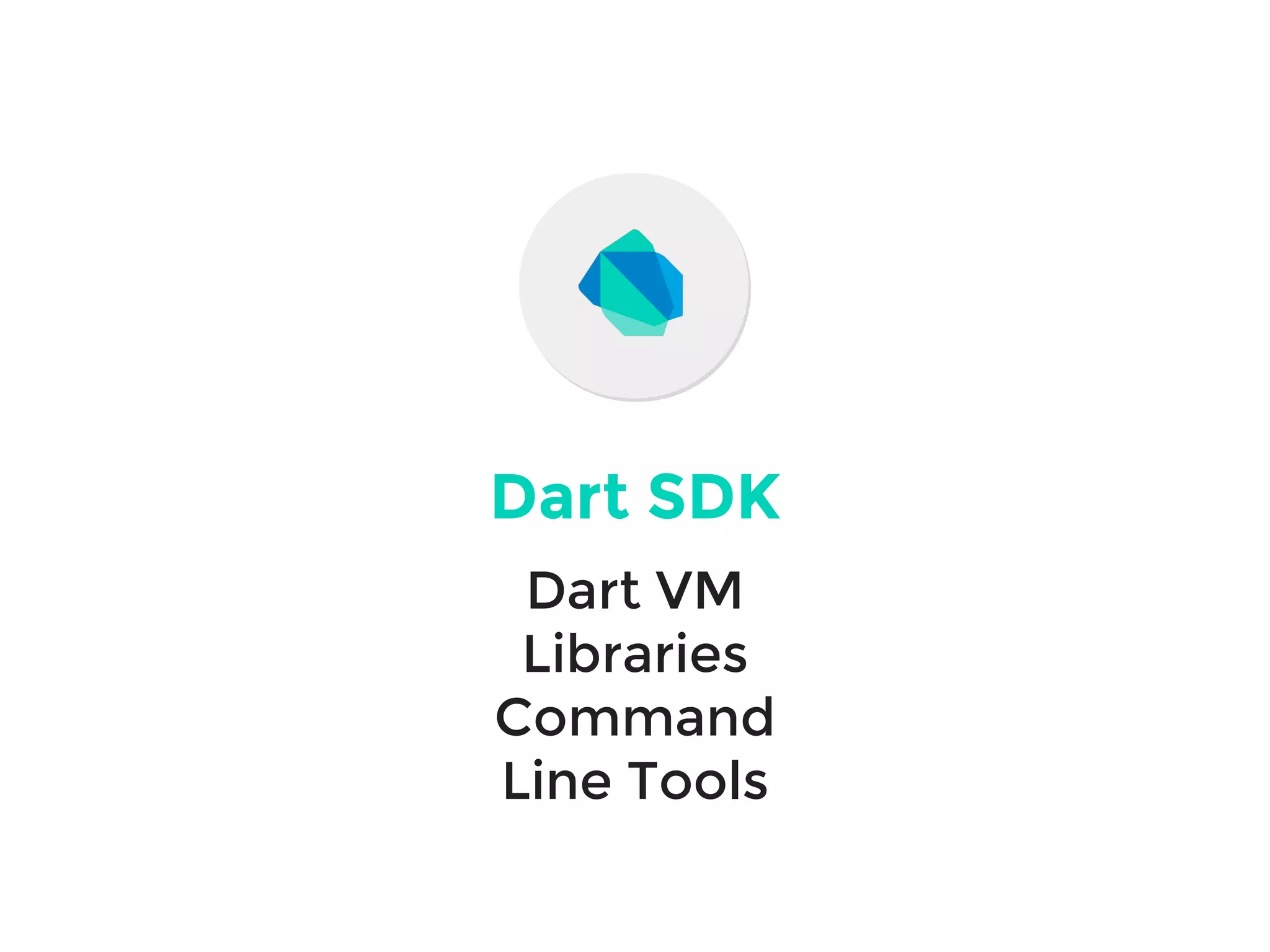 Dart SDK
Dart VM
Libraries
Command
Line Tools