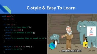 C-style & Easy To Learn
 
