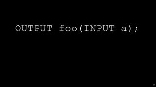 foo(a, function(err, result) {
if (err) {
// handle error
} else {
// use result
}
);
39
 