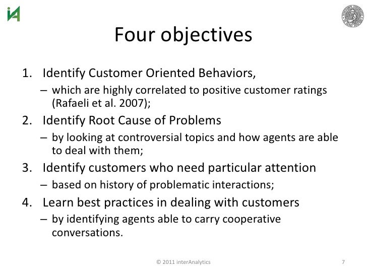 call center objectives