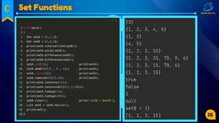 C Set Functions
26
 