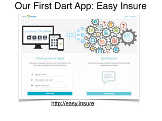 Our First Dart App: Easy Insure
http://easy.insure
 
