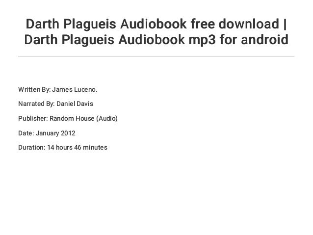 darth plagueis audible darth plagueis audible