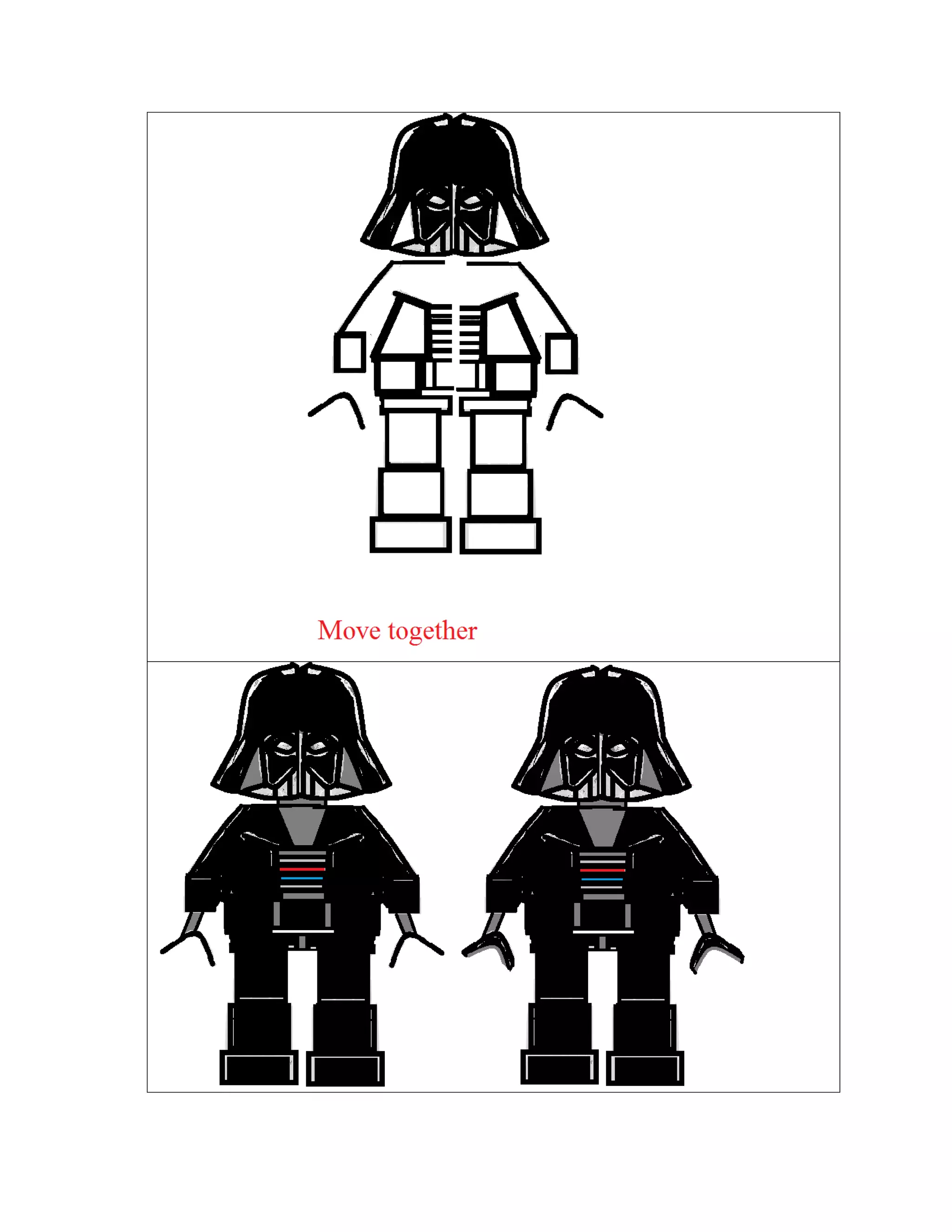 Darth vader lego in steps for facebook