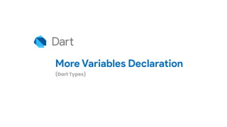 More Variables Declaration
(Dart Types)
 
