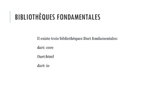 BIBLIOTHÈQUES FONDAMENTALES
 