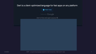 Dart Programming Language by Mark John Lado | PPT