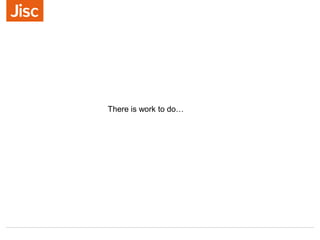 There is work to do…
 