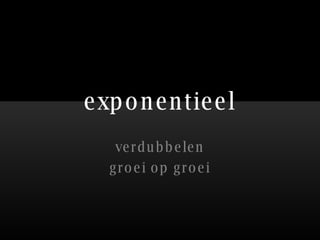 exponentieel verdubbelen groei op groei 