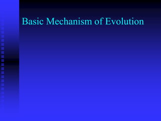 Basic Mechanism of Evolution
 