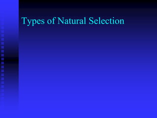 Types of Natural Selection
 