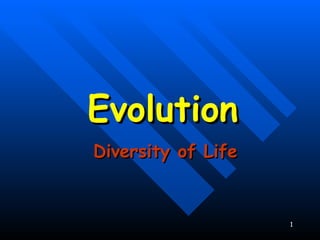 Evolution Diversity of Life 
