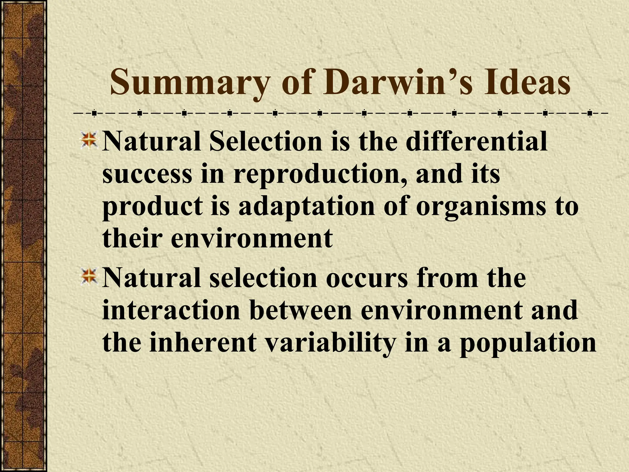 Darwinism powerpoint presentation of darwinism | PPT