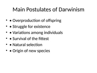 Darwinism presentation for evolution in Zoology.pptx