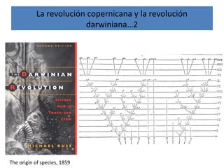 La revolución copernicana y la revolución
darwiniana…2
The origin of species, 1859
 
