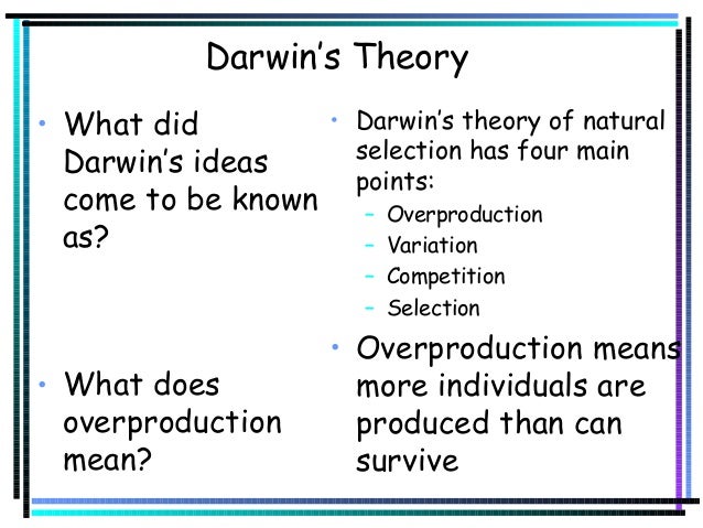 Four Main Points Of Darwin S Theory Of Natural Selection Four Main Points Of Darwin S Theory Of Natural Selection