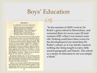 Boys’ Education 
 
 