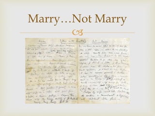 Marry…Not Marry 
 
 