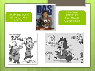 MARÍA DEL PILAR:
EX DIRECTORA
DEL DAS
PRINCIPAL
CÓMPLICE
Y ALIADA DE
ÁLVARO URIBE
 