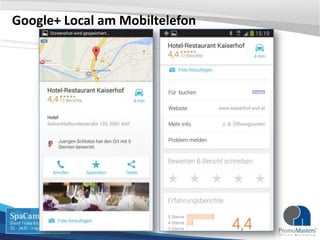 Google+ Local am Mobiltelefon

 