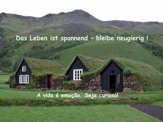 Das Leben ist spannend – bleibe neugierig !




      A vida é emoção. Seja curioso!
 