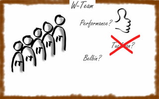 W-Team
Performance?

Tuckman?
Belbin?

 