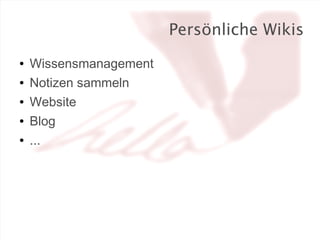 Das WikiPrinzip - WWW zum Mitmachen