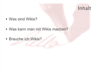 Das WikiPrinzip - WWW zum Mitmachen