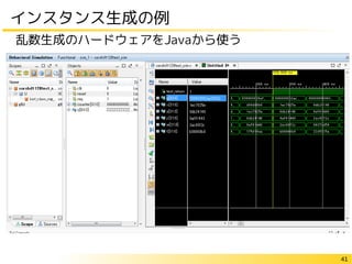 41
インスタンス生成の例
乱数生成のハードウェアをJavaから使う
 