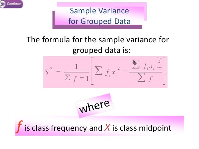 Image result for variance formula
