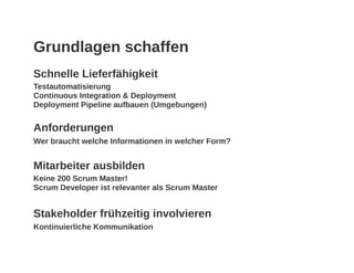 Das Agile muss ins Klassische