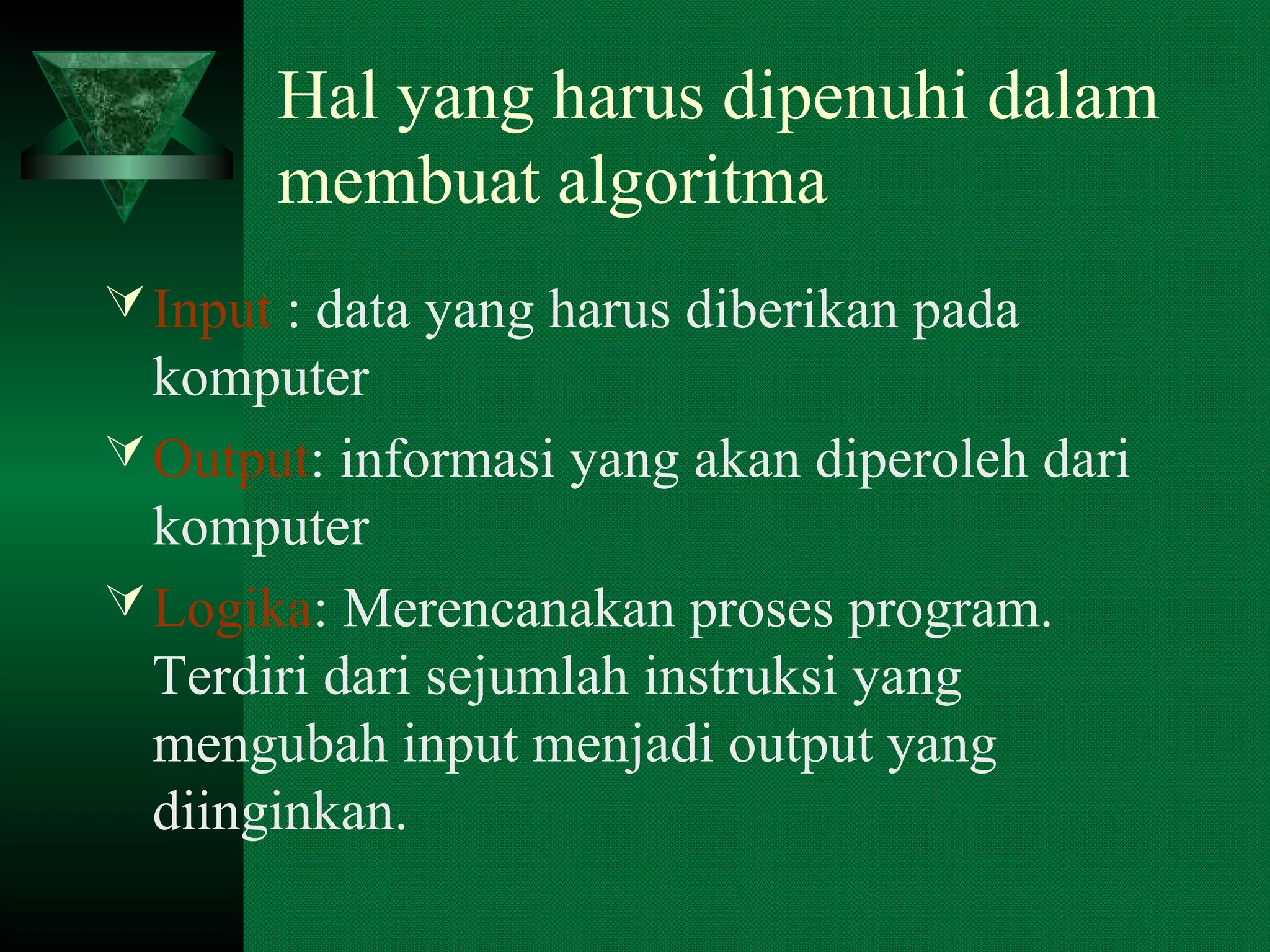 Dasar dasar algoritma - 1 | PPT