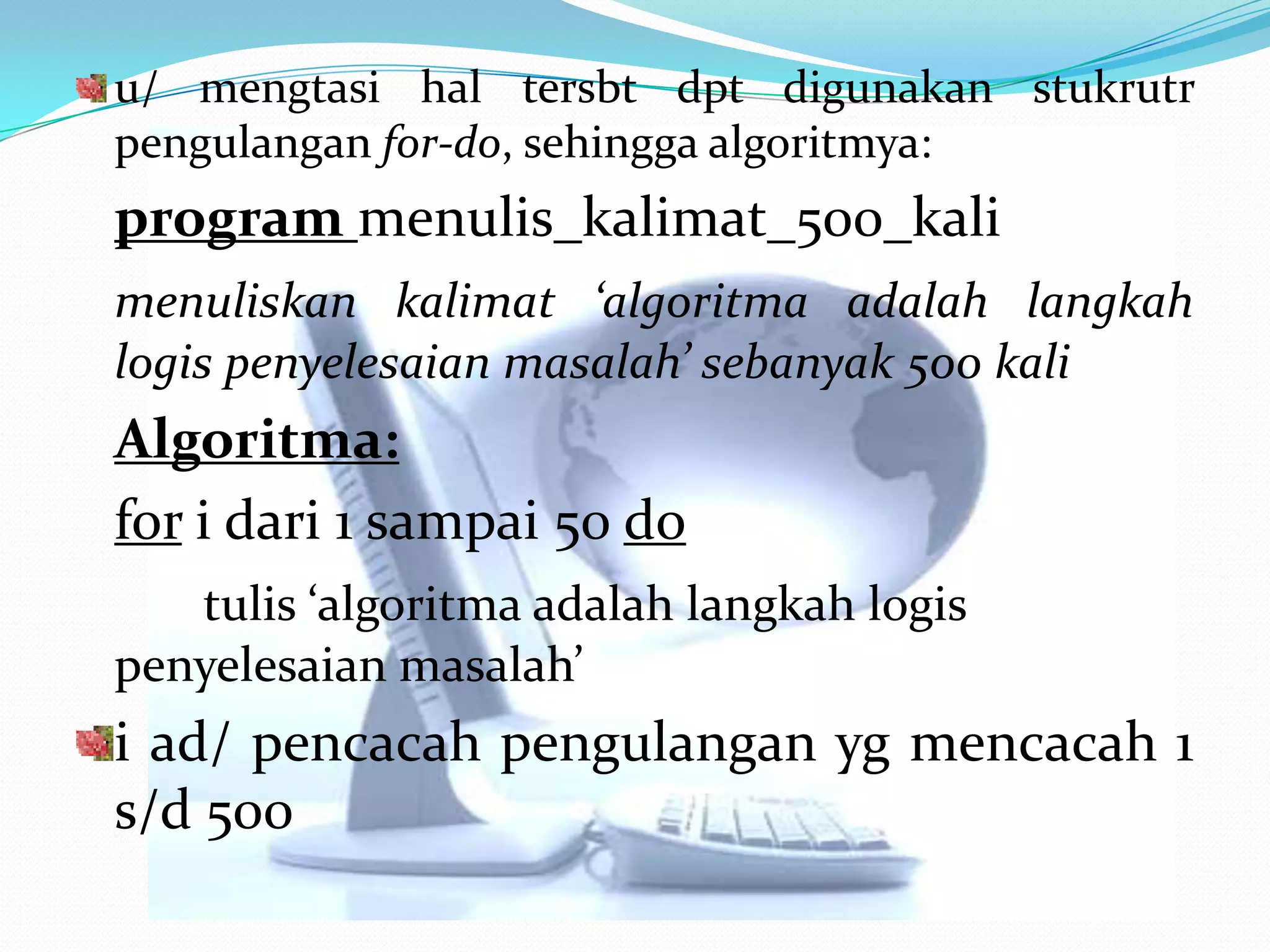 Dasar dasar algoritma | PPTX