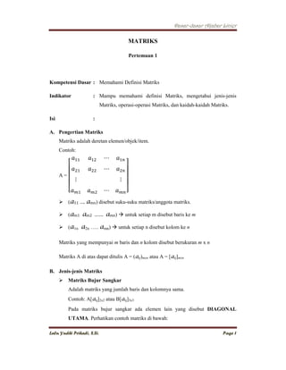 Dasar dasar aljabar linier | PDF