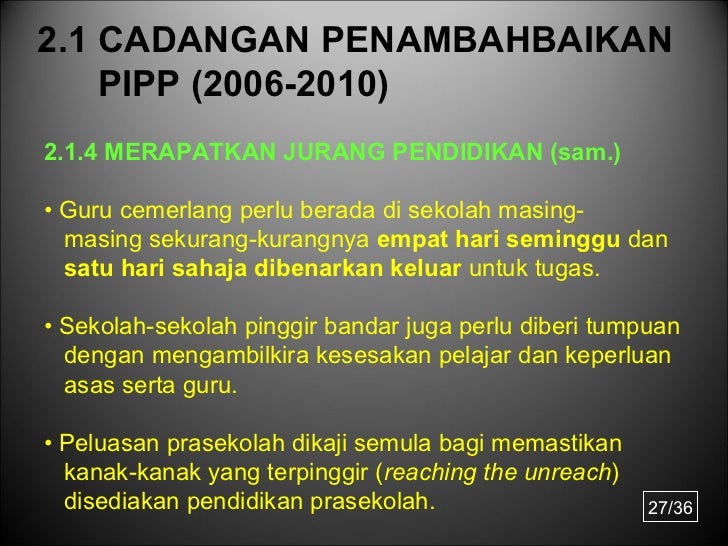 Dasar dasar dan hala tuju pendidikan malaysia
