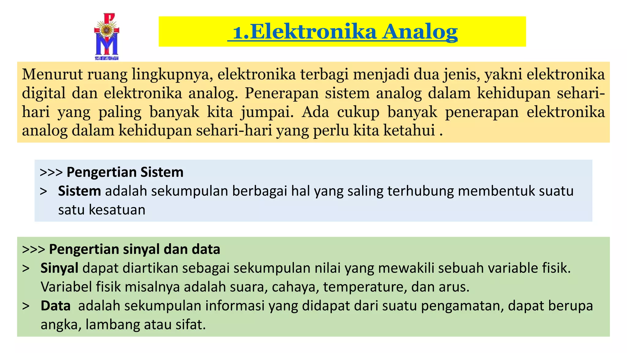 Dasar dasar elektronika analog dan digital | PPTX