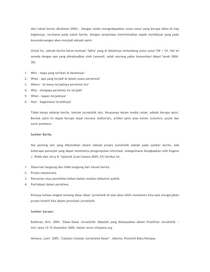 Dasar Dasar Jurnalistik