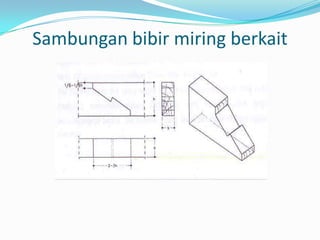 Sambungan bibir miring berkait
 
