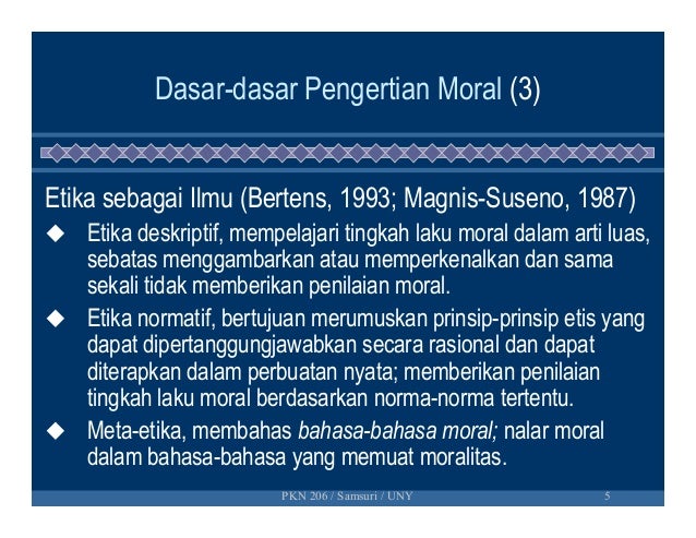 Dasar dasar pendidikan moral
